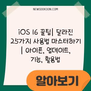 iOS 16 꿀팁| 달라진 25가지 사용법 마스터하기 | 아이폰, 업데이트, 기능, 활용법