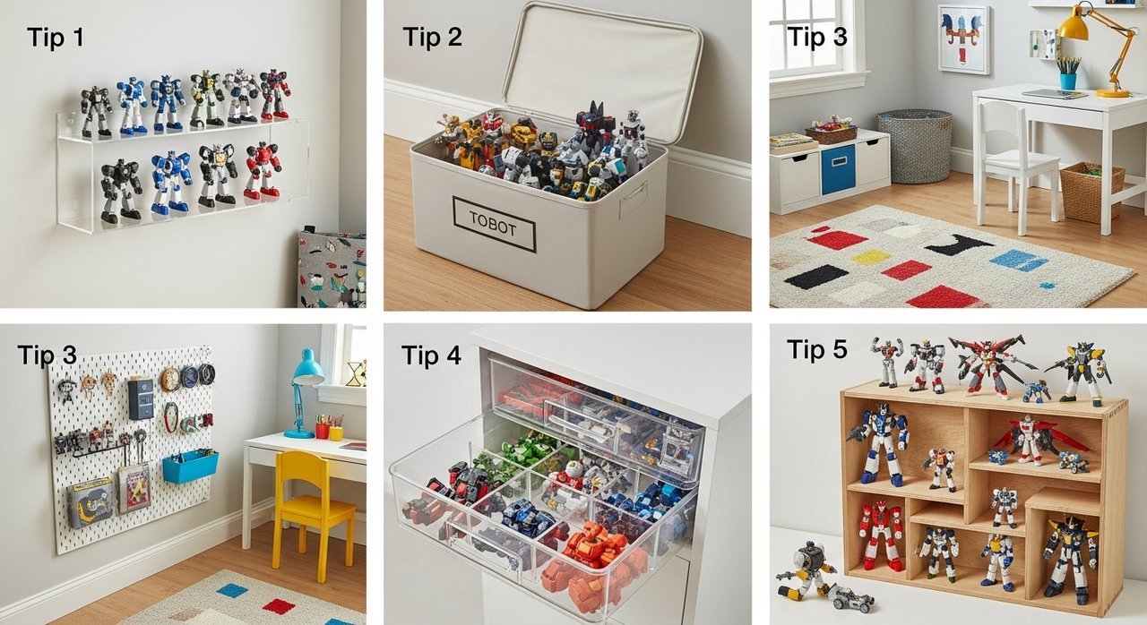 초간단 꿀팁! 또봇 피규어 진열 방법 아이방 정리 팁 5가지