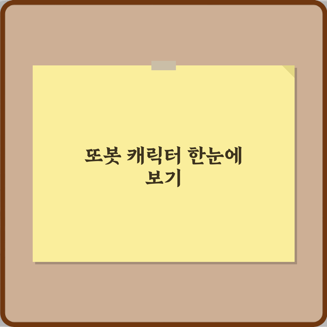 또봇 캐릭터 이름 전체 목록 부모용 정리 완벽가이드 7단계 접근법